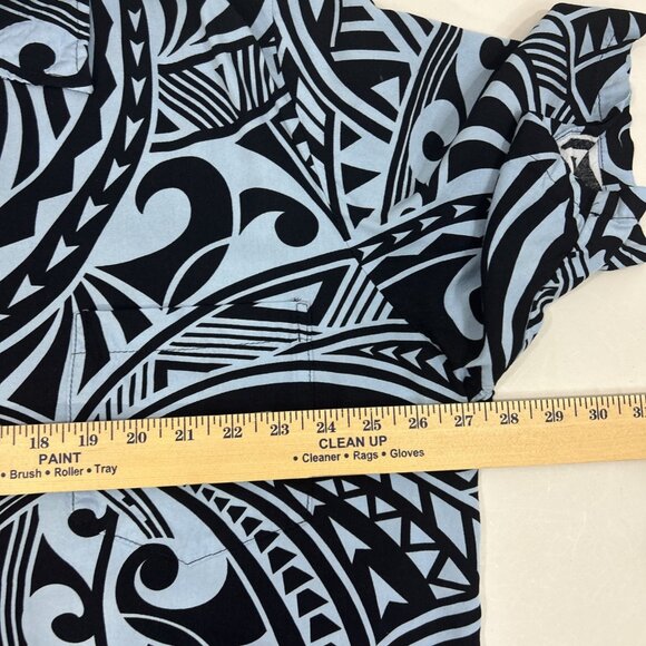 Hawaiian Reserve Collection Men XL Blue Button Up Short Sleeves Shirt - Picture 6 of 8